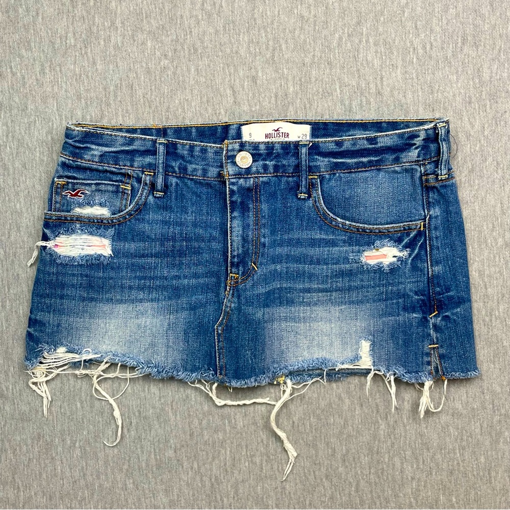 Hollister Women's Blue Denim Skirt